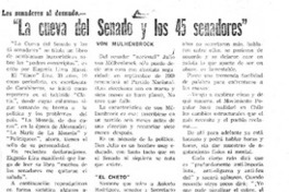La cueva del senado y los 45 senadores" La cueva del senado y los 45 senadores"