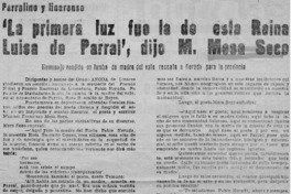 "La primera luz fue la de esta reina Luisa de Parral", dijo M. Mesa Seco.
