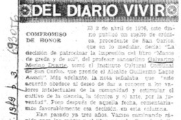 Compromiso de honor. Compromiso de honor.