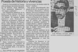 Poesía de historia y vivencias. Poesía de historia y vivencias.