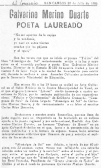 Galvarino Merino Duarte poeta laureado. Galvarino Merino Duarte poeta laureado.