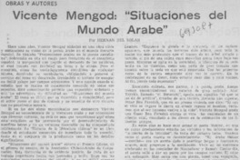 Vicente Mengod: "Situaciones del mundo árabe" Vicente Mengod: "Situaciones del mundo árabe"