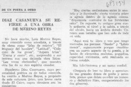 Díaz Casanueva se refiere a una obra de Merino Reyes