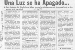 Una luz se ha apagado-- Una luz se ha apagado--