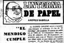 "El mendigo" cumple cien años "El mendigo" cumple cien años
