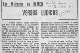 Versos lúdicos Versos lúdicos