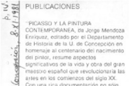Picasso y la pintura contemporánea. Picasso y la pintura contemporánea.