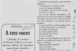 A tres voces. A tres voces.