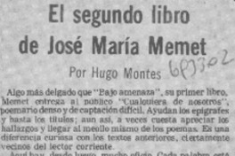 El segundo libro de José María Memet El segundo libro de José María Memet