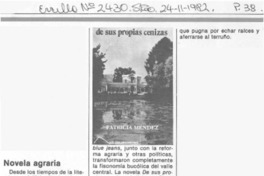 Novela agraria. Novela agraria.
