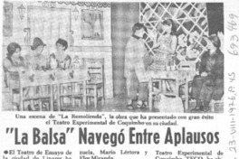 "La Balsa" navegó entre aplausos. "La Balsa" navegó entre aplausos.