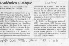 Académico al ataque.
