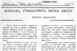 Manuel Francisco Mesa Seco Manuel Francisco Mesa Seco