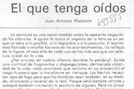 El que tenga oídos El que tenga oídos