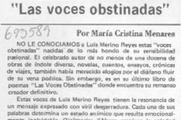 Las voces obstinadas Las voces obstinadas