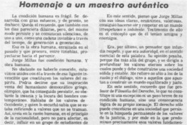 Homenaje a un maestro auténtico Homenaje a un maestro auténtico