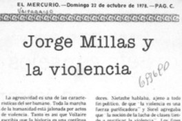 Jorge Millas y la violencia Jorge Millas y la violencia