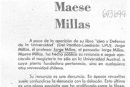 Maese Millas Maese Millas