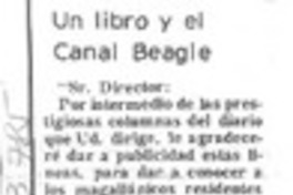 un libro y el Canal Beagle un libro y el Canal Beagle