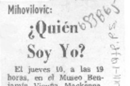 Quién soy yo?.