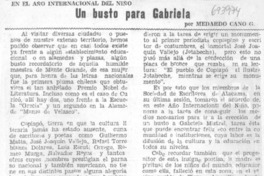 Un busto para Gabriela