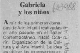 Gabriela y los niños.