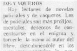 De vaqueros De vaqueros