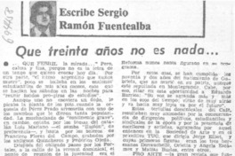 Que treinta años no es nada...