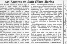 Los sonetos de Ruth Eliana Merino Los sonetos de Ruth Eliana Merino