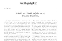 Brindis por David Valjalo, en sus ochenta primaveras Brindis por David Valjalo, en sus ochenta primaveras