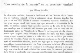 Los sonetos de la muerte" en su acontecer musical Los sonetos de la muerte" en su acontecer musical