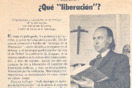 Qué "liberación"? Qué "liberación"?