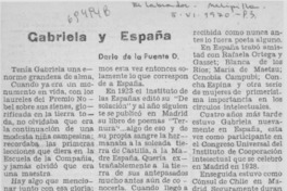Gabriela y España Gabriela y España