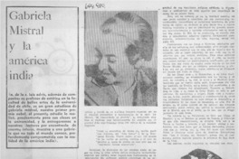 Gabriela Mistral y la América Latina. Gabriela Mistral y la América Latina.
