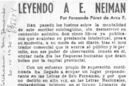 Leyendo a E. Neiman Leyendo a E. Neiman