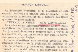 Sección libros. Sección libros.