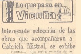 Interesante selección de las obras que acompañaron a Gabriela Mistral, se exhibe. Interesante selección de las obras que acompañaron a Gabriela Mistral, se exhibe.
