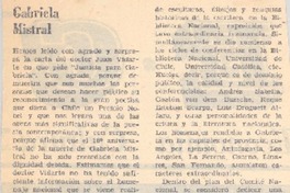 Gabriela Mistral