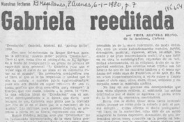 Gabriela reeditada Gabriela reeditada