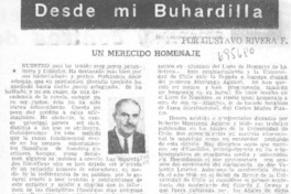 Un merecido homenaje Un merecido homenaje