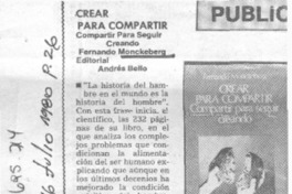 Crear para compartir. Crear para compartir.