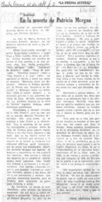 En al muerte de Patricia Morgan En al muerte de Patricia Morgan