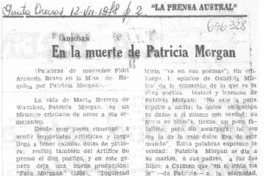 En al muerte de Patricia Morgan En al muerte de Patricia Morgan