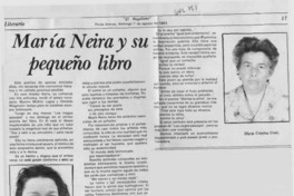 María Neira y su pequeño libro