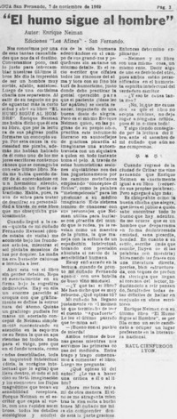 El humo sigue al hombre"