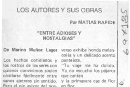 Entre adioses y nostalgias Entre adioses y nostalgias