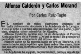 Alfonso Calderón y Carlos Morand