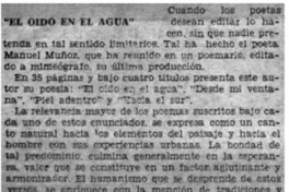 El oído en el agua" El oído en el agua"