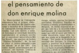 El pensamiento de don Enrique Molina El pensamiento de don Enrique Molina
