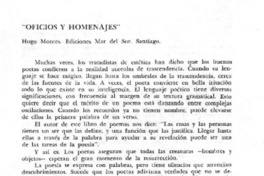 Oficios y homenajes" Oficios y homenajes"